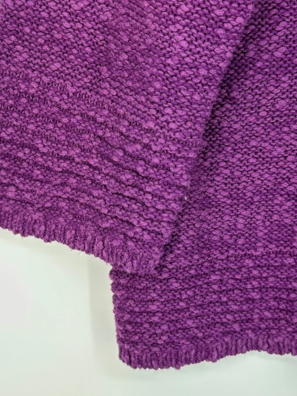 Coldwater Creek Womens Medium Button Front Cardigan Sweater 100% Cotton Purple